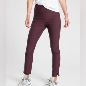 Athleta High Rise Wander Slim Ankle Pant Burgundy Size 4 486209